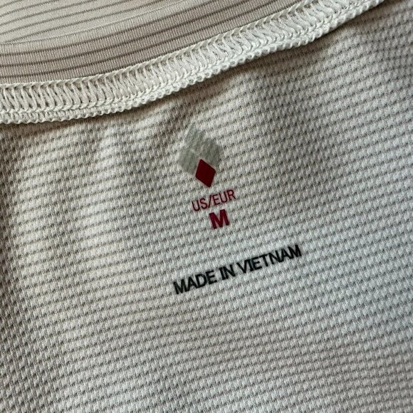 MontBell Striped Gray White Short Sleeve Dress Womens Medium - Picture 6 of 8